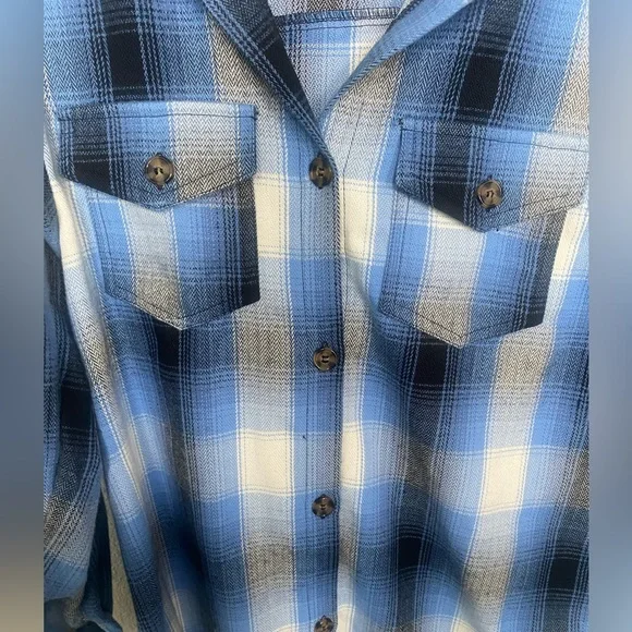 Happily Grey Flannel Shirt Dress - Picture 3 of 5